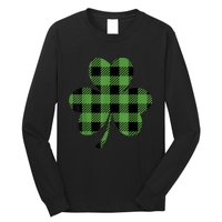 St Patricks Day Tee Irish Wo  Plaid Graphic Shamrock Long Sleeve Shirt