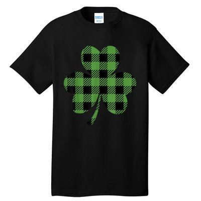 St Patricks Day Tee Irish Wo  Plaid Graphic Shamrock Tall T-Shirt