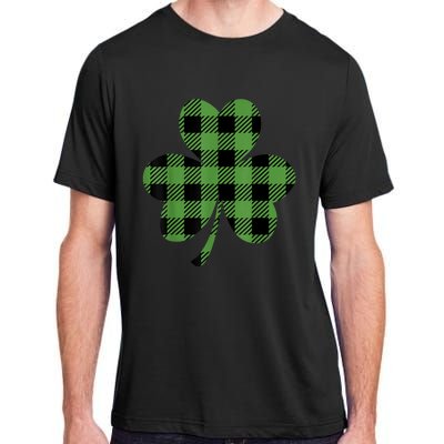 St Patricks Day Tee Irish Wo  Plaid Graphic Shamrock Adult ChromaSoft Performance T-Shirt