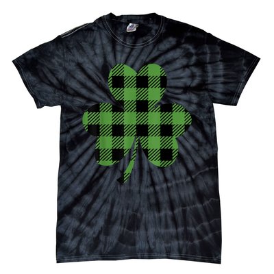 St Patricks Day Tee Irish Wo  Plaid Graphic Shamrock Tie-Dye T-Shirt