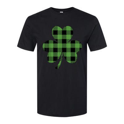 St Patricks Day Tee Irish Wo  Plaid Graphic Shamrock Softstyle CVC T-Shirt