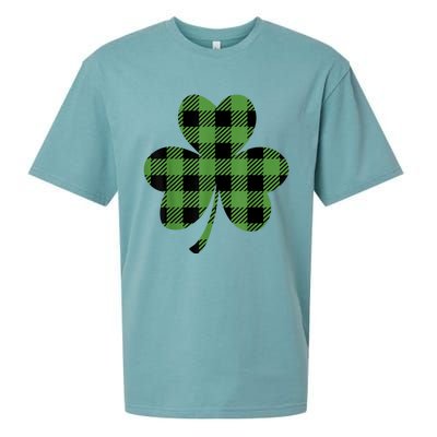 St Patricks Day Tee Irish Wo  Plaid Graphic Shamrock Sueded Cloud Jersey T-Shirt