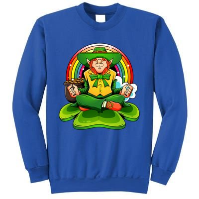 St Patricks Day Irish Yoga Leprechaun Meditating Yogi Patty Gift Sweatshirt