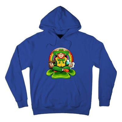 St Patricks Day Irish Yoga Leprechaun Meditating Yogi Patty Gift Tall Hoodie