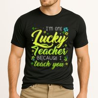 St Patrick's Day Teacher Shamrock Lucky Because I Teach You Performance Shirt