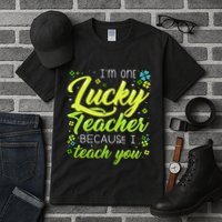 St Patrick's Day Teacher Shamrock Lucky Because I Teach You Tall T-Shirt