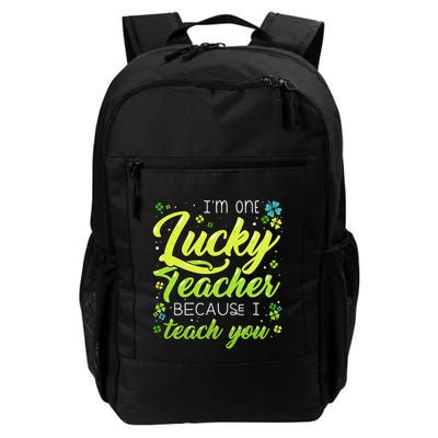 St Patrick's Day Teacher Shamrock Lucky Because I Teach You Backpack