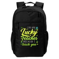 St Patrick's Day Teacher Shamrock Lucky Because I Teach You Backpack