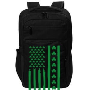 St Patricks Day Usa Flag Gift Impact Tech Backpack