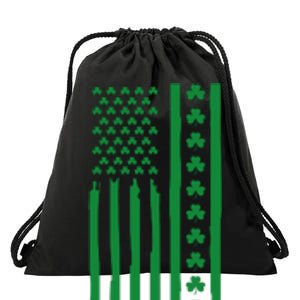 St Patricks Day Usa Flag Gift Drawstring Bag