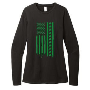 St Patricks Day Usa Flag Gift Womens CVC Long Sleeve Shirt