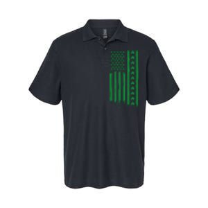 St Patricks Day Usa Flag Gift Softstyle Adult Sport Polo