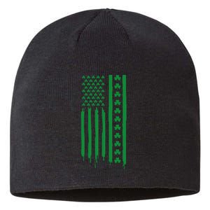 St Patricks Day Usa Flag Gift Sustainable Beanie