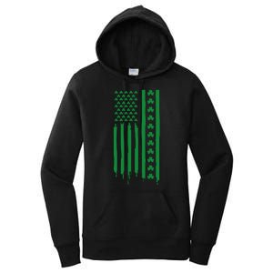 St Patricks Day Usa Flag Gift Women's Pullover Hoodie