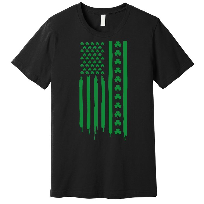 St Patricks Day Usa Flag Gift Premium T-Shirt