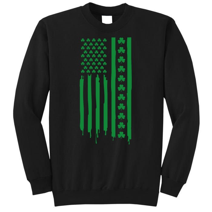 St Patricks Day Usa Flag Gift Tall Sweatshirt