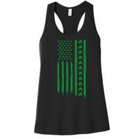 St Patricks Day Usa Flag Gift Women's Racerback Tank