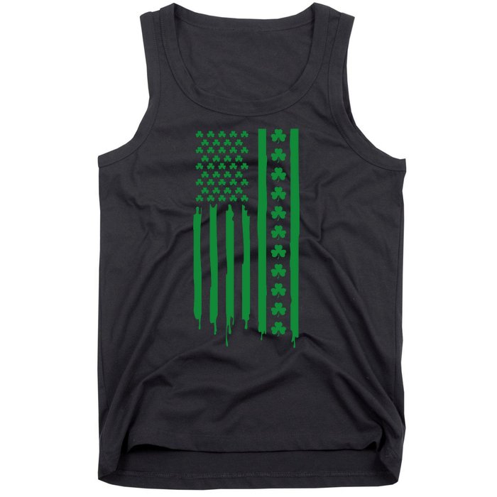 St Patricks Day Usa Flag Gift Tank Top