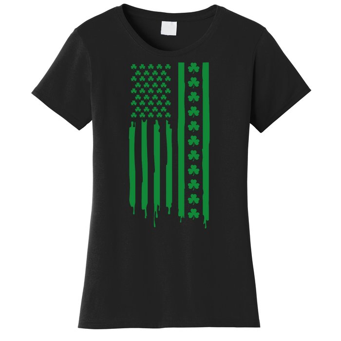 St Patricks Day Usa Flag Gift Women's T-Shirt