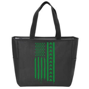 St Patricks Day Usa Flag Gift Zip Tote Bag