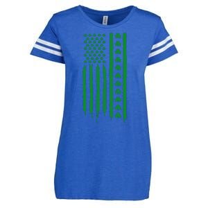 St Patricks Day Usa Flag Gift Enza Ladies Jersey Football T-Shirt