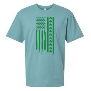 St Patricks Day Usa Flag Gift Sueded Cloud Jersey T-Shirt