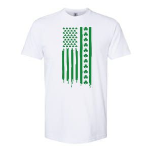 St Patricks Day Usa Flag Gift Softstyle CVC T-Shirt