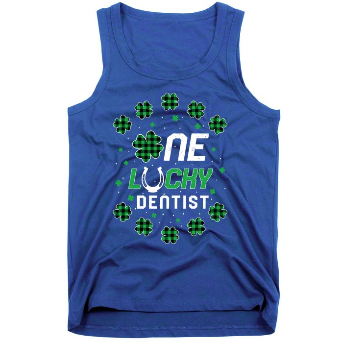 St Patricks Day Prek Kinder One Lucky Dentist Gift Tank Top