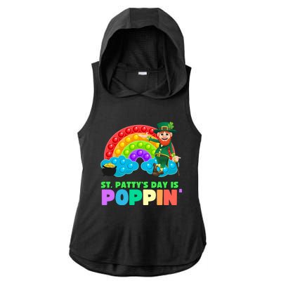 St Patricks Day Pop It Fidget Toy Leprechaun Gift Ladies PosiCharge Tri-Blend Wicking Draft Hoodie Tank