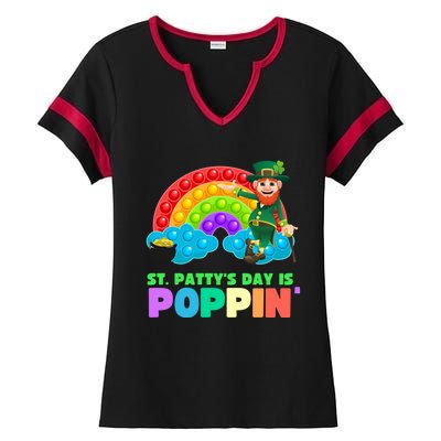 St Patricks Day Pop It Fidget Toy Leprechaun Gift Ladies Halftime Notch Neck Tee