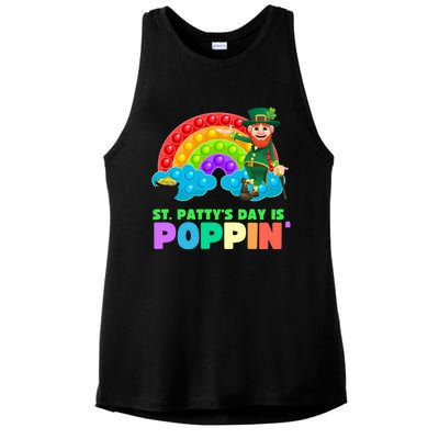 St Patricks Day Pop It Fidget Toy Leprechaun Gift Ladies PosiCharge Tri-Blend Wicking Tank