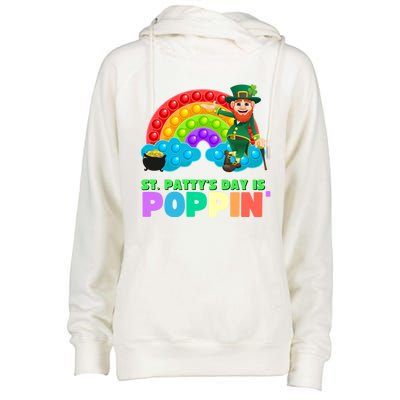 St Patricks Day Pop It Fidget Toy Leprechaun Gift Womens Funnel Neck Pullover Hood