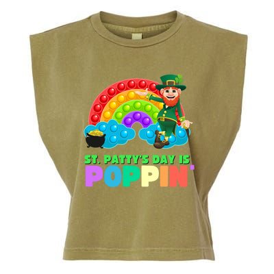 St Patricks Day Pop It Fidget Toy Leprechaun Gift Garment-Dyed Women's Muscle Tee