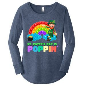 St Patricks Day Pop It Fidget Toy Leprechaun Gift Women's Perfect Tri Tunic Long Sleeve Shirt