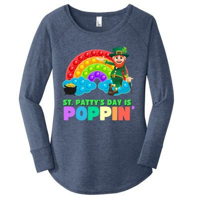 St Patricks Day Pop It Fidget Toy Leprechaun Gift Women's Perfect Tri Tunic Long Sleeve Shirt