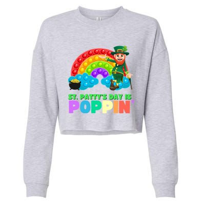 St Patricks Day Pop It Fidget Toy Leprechaun Gift Cropped Pullover Crew