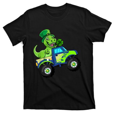 St Patricks Day Cute Dinosaur Monster Truck Gift Kid.s Boys T-Shirt