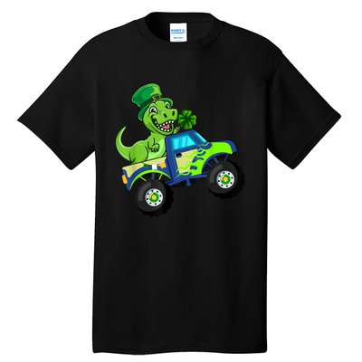 St Patricks Day Cute Dinosaur Monster Truck Gift Kid.s Boys Tall T-Shirt