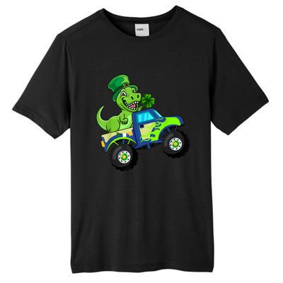 St Patricks Day Cute Dinosaur Monster Truck Gift Kid.s Boys Tall Fusion ChromaSoft Performance T-Shirt