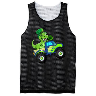 St Patricks Day Cute Dinosaur Monster Truck Gift Kid.s Boys Mesh Reversible Basketball Jersey Tank