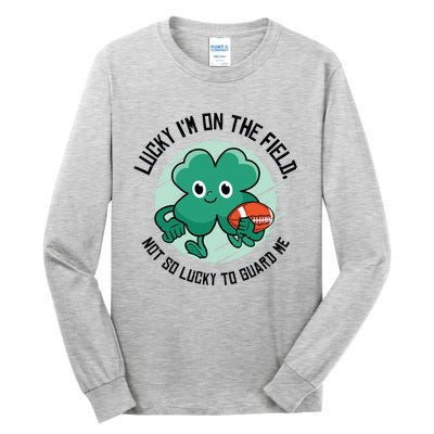 St Patrick's Day American Football Shamrock Clover Rugby Meaningful Gift Tall Long Sleeve T-Shirt