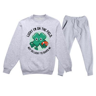 St Patrick's Day American Football Shamrock Clover Rugby Meaningful Gift Premium Crewneck Sweatsuit Set