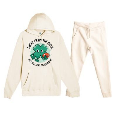 St Patrick's Day American Football Shamrock Clover Rugby Meaningful Gift Premium Hooded Sweatsuit Set