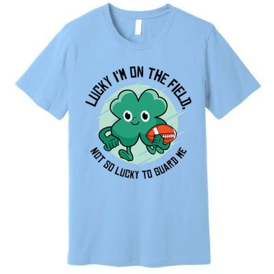 St Patrick's Day American Football Shamrock Clover Rugby Meaningful Gift Premium T-Shirt