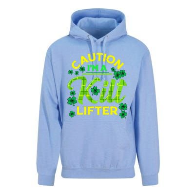 St Patrick's Day Caution I'm A Kilt Lifter Unisex Surf Hoodie