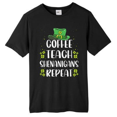 St Patricks Day Teachers Design For Teacher Who Loves Coffee Tall Fusion ChromaSoft Performance T-Shirt