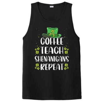 St Patricks Day Teachers Design For Teacher Who Loves Coffee PosiCharge Competitor Tank