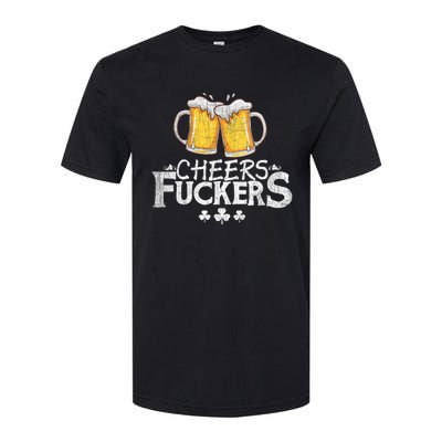 St Patricks Day Cheers Fuckers Funny Beer Drinking Softstyle CVC T-Shirt