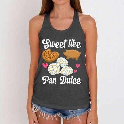 Sweet Pan Dulce Conchas Latina Mexican Mujer Concha Pastry Women's Knotted Racerback Tank