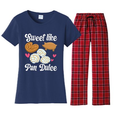 Sweet Pan Dulce Conchas Latina Mexican Mujer Concha Pastry Women's Flannel Pajama Set